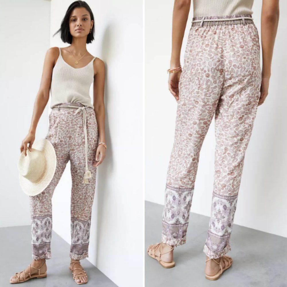 NWT Anthropologie Tasseled Tapered Pants | XS